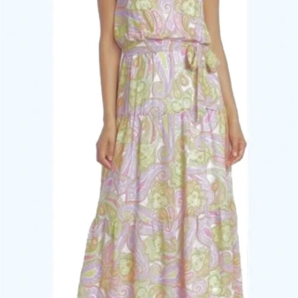 Julia Jordan Pastel Paisley Maxi Dress